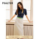 PSALTER Psalm 100% Mulberry Silk Dark Pattern Jacquard Stripes Retro Denim Shirt Summer

