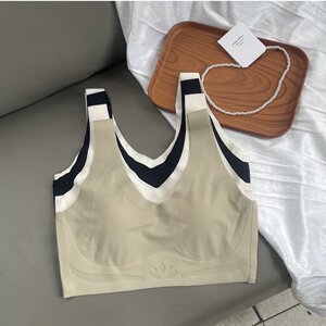 
Summer Thin Seamless Underwear Women's Vest Style No Wire Bra Summer Ice Silk Cool Breathable Bra V077