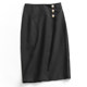 G491 solid color high waist slim slim button hip skirt spring new commuter OL workplace style women's skirt skirt