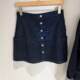 Hong Kong counter purchasing agent agnes b. Classic buttons and versatile denim skirt with side pockets 25 spring and summer women's clothing
