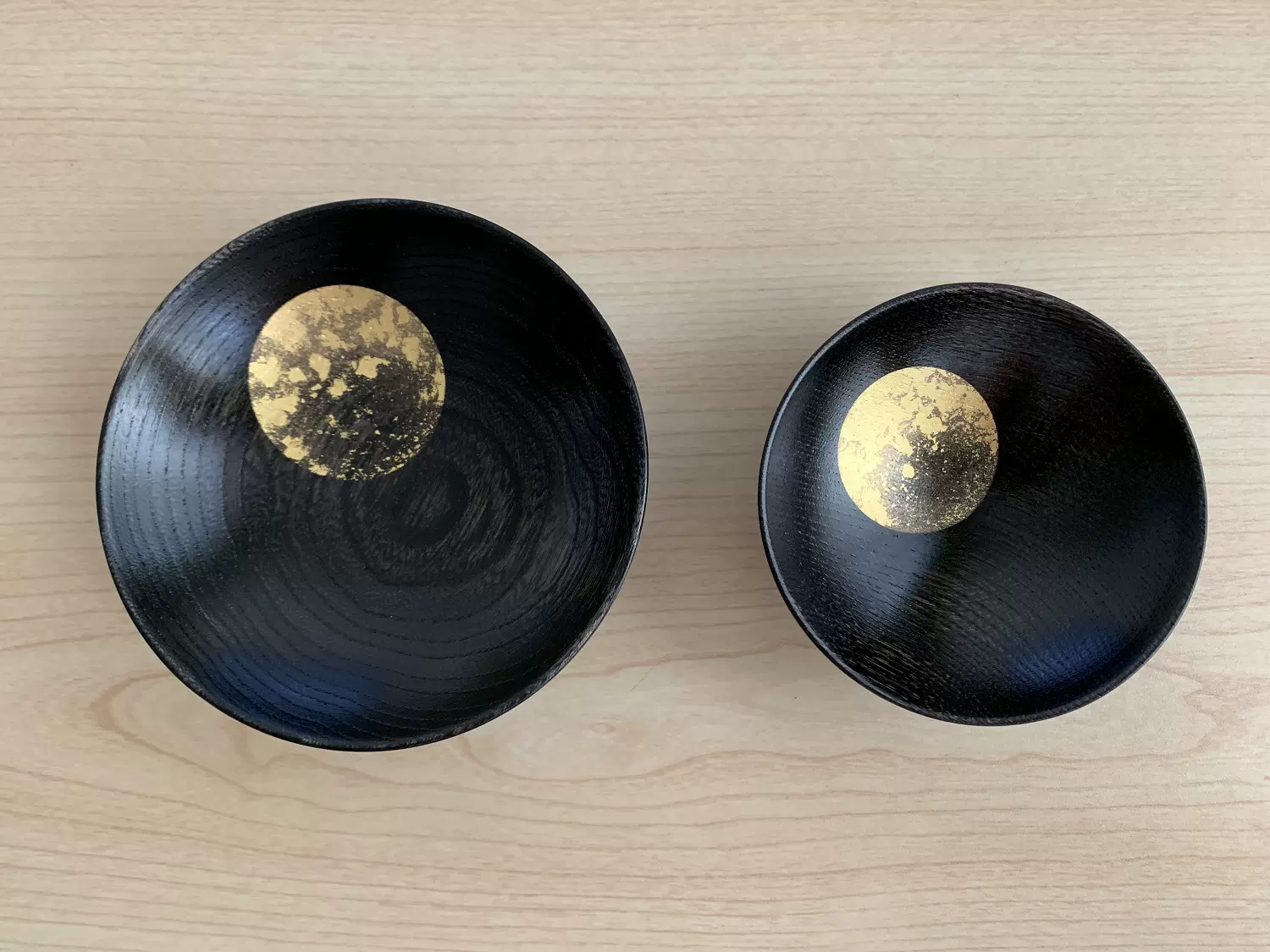 日本箔一金箔满月木制漆器酒碗茶碗酒杯小钵礼品-Taobao