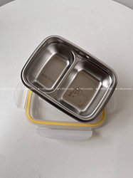 Microwaveable 304 Steel Kitty Lunch Box with Lid, Fresh-Keeping Box, Kidsren's Lunch Box, Adult Lunch Box for Work