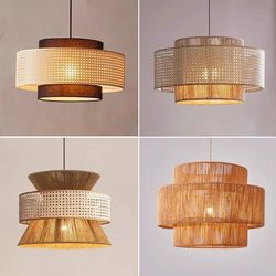 New Chinese-Style Song-Style Chandelier for Restaurants, Guesthouses, Hot Pot Restaurants, Hotels, Rattan Lamps, Japanese Wabi-Sabi Style, Zen Tea Room Chandelier