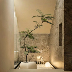 Simulated Green Plant Jacaranda Indoor Living Room High-End Light Luxury Bionic Plant Floor-Standing Potted Fake Tree Decorative Ornaments