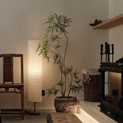 Simulated Green Plants, Indoor Artificial Trees, Peacock Fortune Tree, High-End Light Luxury Wabi-Sabi Bionic Plants, Floor-Standing Potted Ornaments