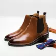 giày thể thao trắng Ermian Mùa Thu Đông Giày Chelsea Boot Cổ Điển Anh Quốc Giày Nam Da Thật Giày Bốt Mũi Tròn Cổ Ngắn Plus Da Nhung Giày bốt Martin Bốt Đa Năng giày thể thao bitis Giay cao