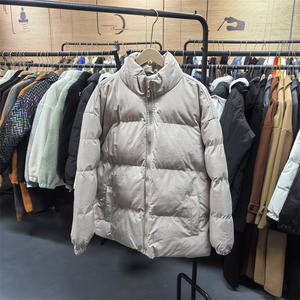 
PL06 Autumn and Winter Solid Color Cotton Jacket Korean Style Men's Warm Cotton Jacket Trendy Stand Collar Cotton Jacket Couple Top Clothes