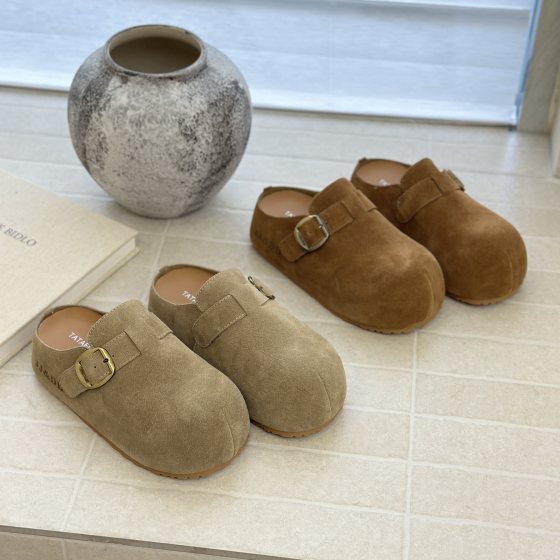 
Du Xiaodu genuine leather thick-soled Birkenstock shoes for women 2026 spring new style fashion versatile lightweight heightening casual semi-trail trend