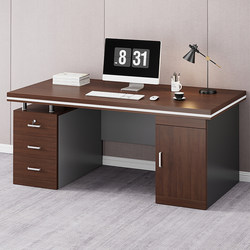 Office Desk, Boss Desk, Single Desk, Modern Minimalist Staff Desk, Office Desk and Chair, Drawer Computer Desk