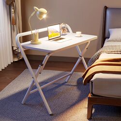 Foldable Computer Desk, Movable Student Study Desk, Bedroom Home Office Desk, Simple Desk, Bedside Small Table