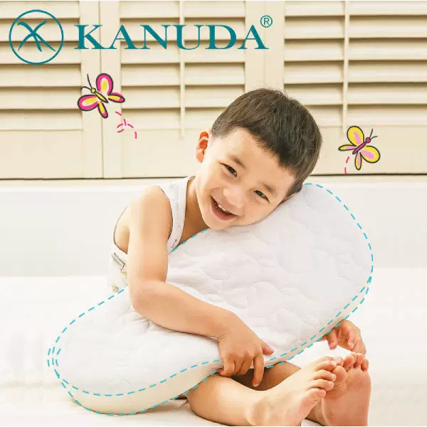韩国包邮包税KANUDA金标CV4婴幼儿童枕头矫正睡眠姿势保护颈椎枕-Taobao