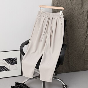 
Loose casual pants for men, spring and summer nine-point pants, trendy thin and versatile men's elastic waist solid color harem pants