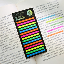 Ultra-Fine Fluorescent Stickers, Colorful Classification Markers, Key Index Stickers, Semi-Transparent Waterproof Pet Labels, 300 Pieces