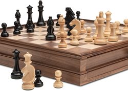 Spojené Státy Dovážejí Stolní Herní Desku Z Masivního Dřeva A&a Chess Walnut Advanced Chess Puzzle