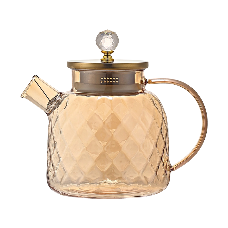 冷水壶玻璃耐高温商用泡茶壶食品级高鹏硅扎壶新款香槟