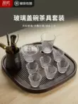 Kính tureen trà bộ hộ gia đình kung fu trà nhỏ bàn trà đơn giản phòng khách văn phòng bộ ấm trà khay trà khay trà cá chép