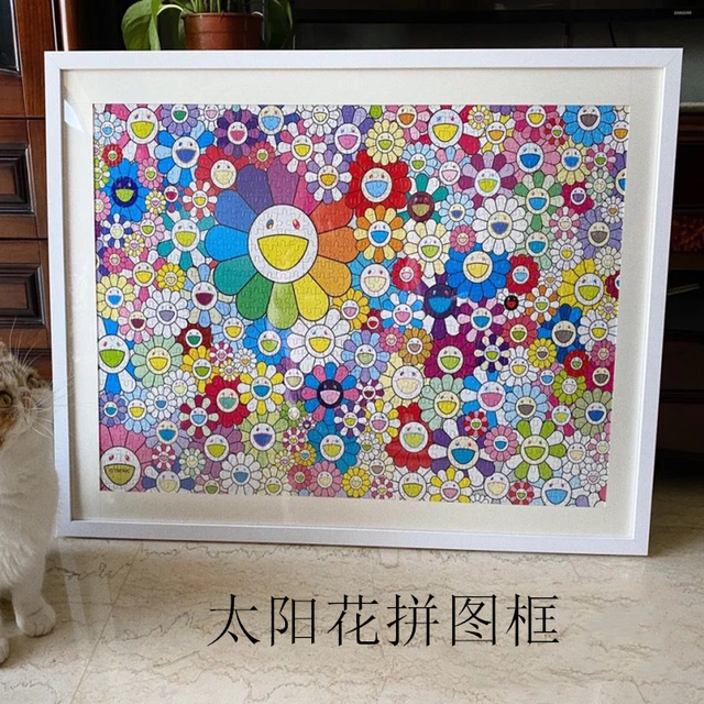 Murakami Takashi puzzle frame 1000 pieces 51*73.5 Doraemon sunflower puzzle photo frame Doraemon puzzle frame