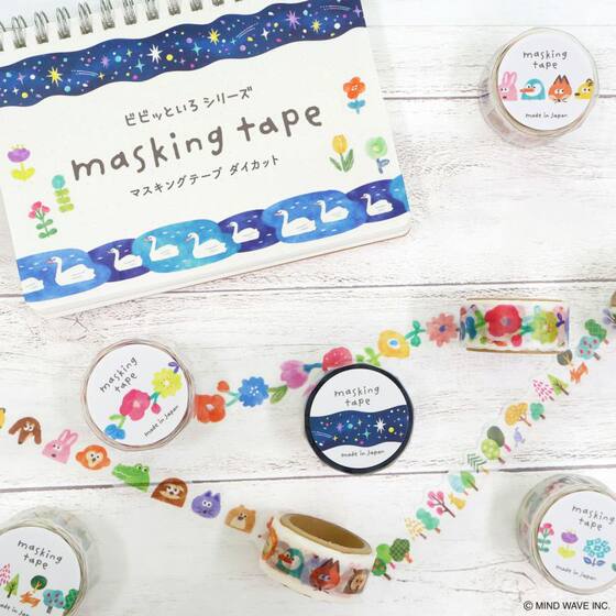 
Mogutun Japan imported Mind Wave special-shaped washi tape Animal Forest flower modeling tape