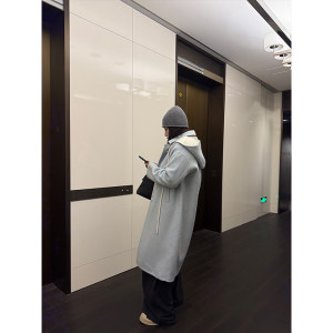 
Pencil Xiaoxin large size women's lazy style loose casual hooded windproof warm classic cashmere coat