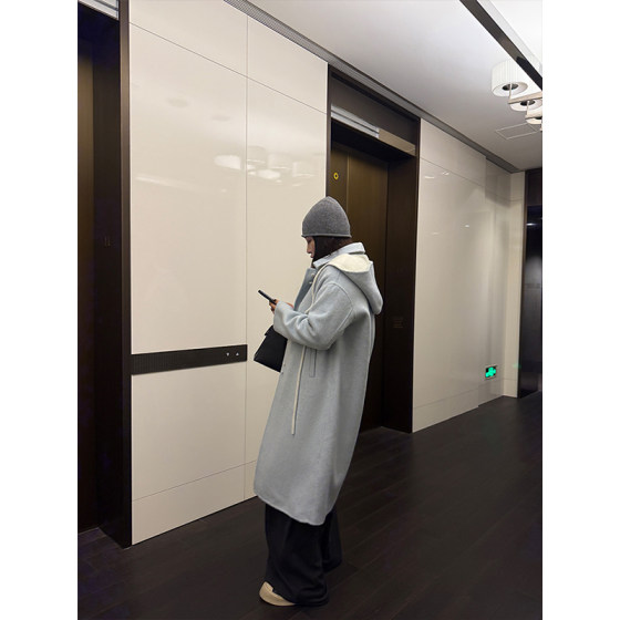 
Pencil Xiaoxin large size women's lazy style loose casual hooded windproof warm classic cashmere coat