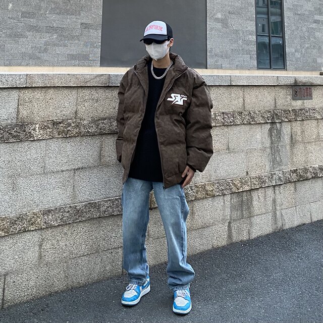 saferido Men Sweatshirt Waffle Korea Version Jacket Loose Cardigan Thickened Coat Ins Hip Hop Couple Streetwear Hooded Men Women Clothing