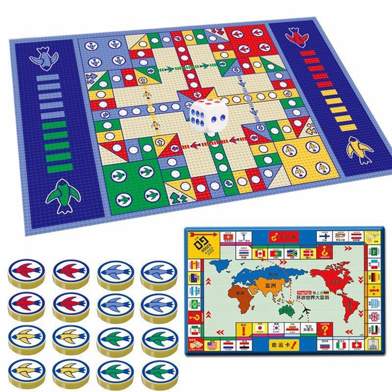 Large Flying Chess Carpet Game Blanket - Classic Children's Board Game