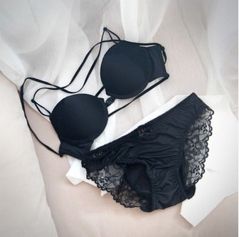 Korean Sexy Lace Bra Set - Zebra Print Thin Cup Lingerie