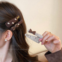 A Pair of Cute Cartoon Cat Hair Clips for Women, Designed for Autumn and Winter, Side Bangs Clips, Forehead Hair Bb Clips