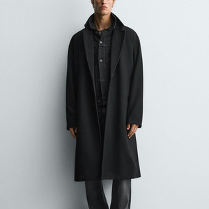 
Spanish single! Autumn new men's mid-length woolen loose parka coat 5070400 800