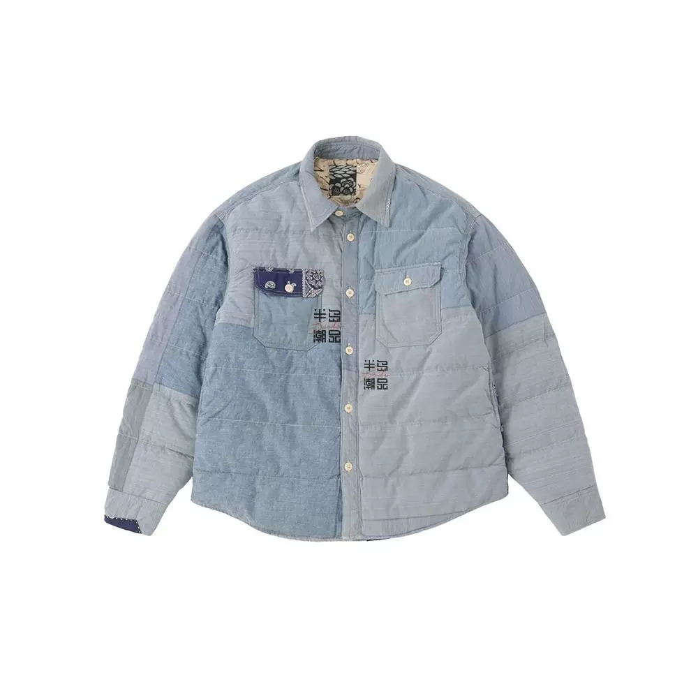 定金VISVIM CROSBY KHADI S/S IRIS 字母印花休闲短袖衬衫24SS-Taobao 