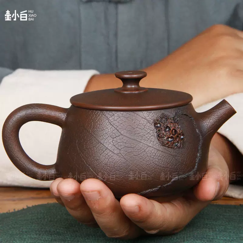 壶小白云南建水紫陶纯手工壶茶壶菩提纹莲子壶大口石瓢壶西施-Taobao 