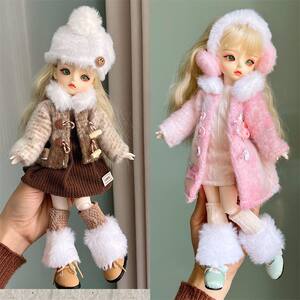 
New winter clothing 6 minutes bjd doll dress dress set ghost mother doll 30 cm doll clothes coat dress