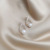 Transparent 64# pearl cross earrings 