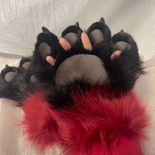 ふわふわ猫爪手袋 - カラフルな獣爪コスプレアクセサリー ふわふわ猫爪手袋 - カラフルな獣爪コスプレアクセサリー