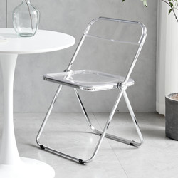 Fashionable Instagram Stool, Trendy Makeup Chair, Photo Chair, Portable Home Folding Chair, Cold Drink Shop Dining Chair, Transparent Chair