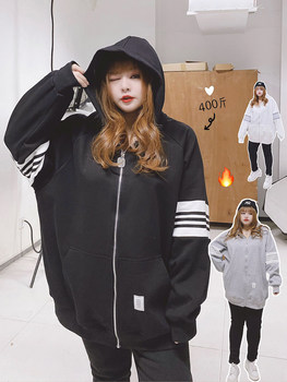 hello fat girl college style velvet sweatshirt 400Jin [Jin equals 0.5kg]