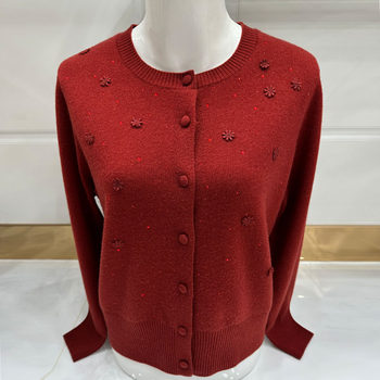 
Mom autumn suit 2025 new knitted cardigan jacket for women