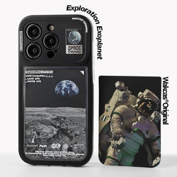 Space Apple Iphone15promax Mobile Phone Case New Card Case Suitable For Apple 14promax Protective Cover Personality Trend Iphone13 Soft Shell Ins Niche High-end Sense Apple 15