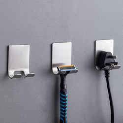 Hooks for hanging plugs, power cord appliance hooks, strong adhesive, no punching, stainless steel kitchen traceless adhesive hooks