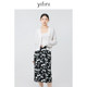 Yifini/Yifei simple commuting print mid-length pencil skirt for women's spring and autumn new versatile skirt