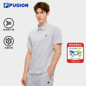 Moisture-absorbing and quick-drying FILA FUSION official men's 2026 summer new T-shirt short-sleeved POLO shirt men's clothing