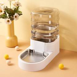 Cat Water Dispenser, Automatic Pet Water Feeder, Japanese Style Stainless Steel, Non-Electric Dog Water Dispenser, Filtered Water Purifier
