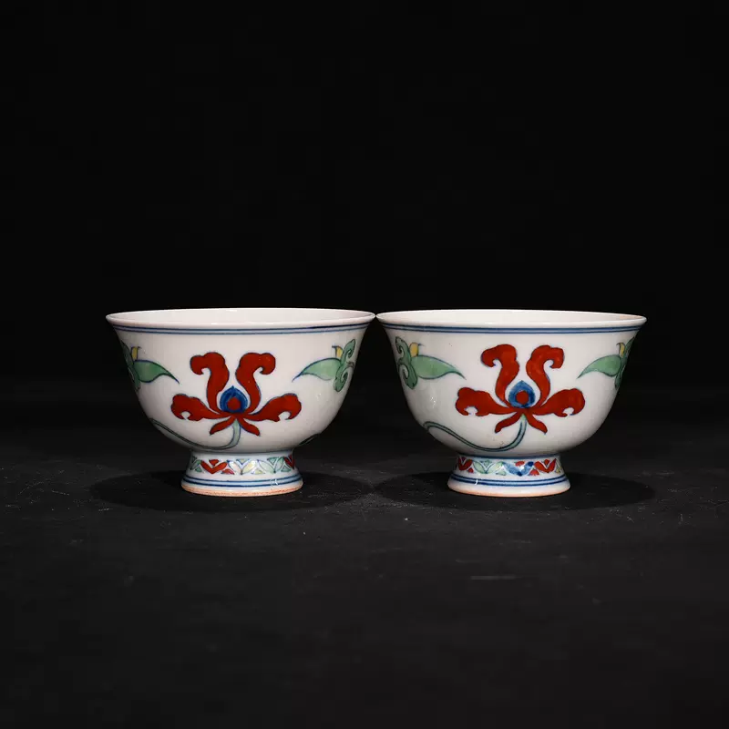 明成化斗彩秋葵花纹高足杯古董古玩收藏真品包老保真老瓷器-Taobao Vietnam