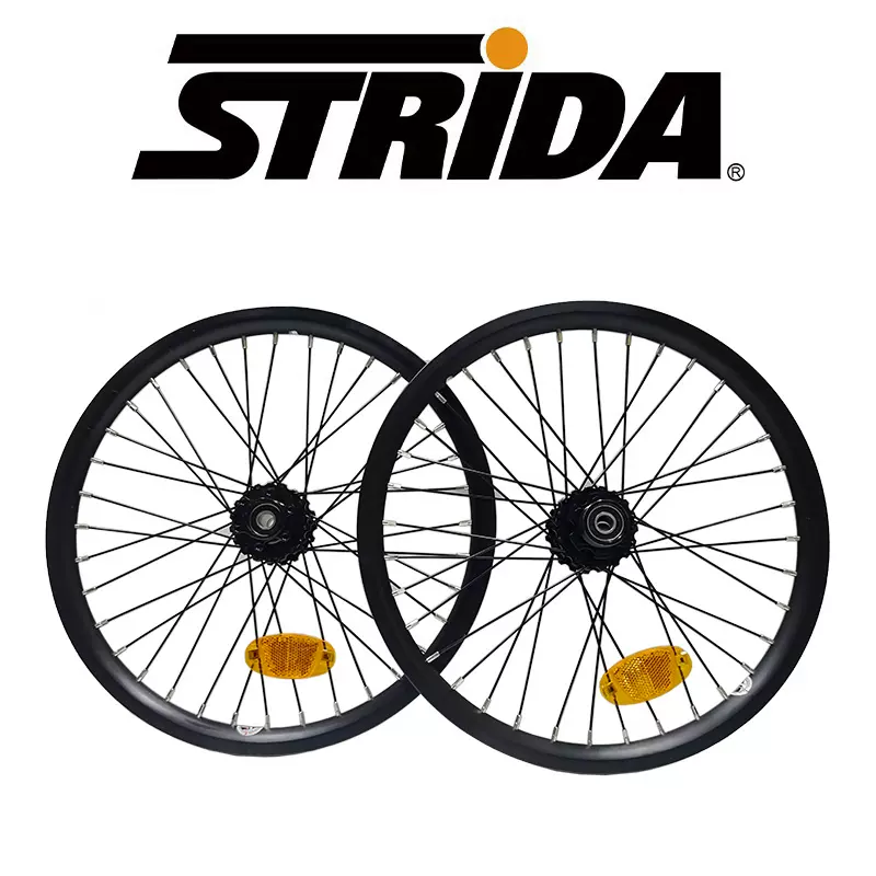 英國 STRiDA 摺疊自行車改裝零配件 18寸SX 專用36孔碟煞鋼絲輪組-Taobao