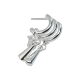 Серьги подходит для мужчин и женщин, аксессуар в стиле хип-хоп, серебро 925 пробы