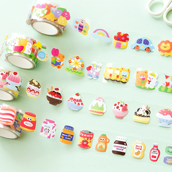 Cute Bear Gacha Machine, Cartoon Animal Die-cutting Tape, Cake Notebook, Guka Diy Decorative Stickers