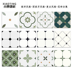 French Popular Small Flower Tiles 400X400 Kitchen Bathroom Tiles Floor Tiles Balcony Bathroom Garden Floor Tiles