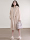 NZ Hepburn style teddy loose silhouette teddy bear coat for women mid-length pellet full wool woolen jacket thick