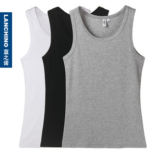 Thread pure cotton men's tank top for sports, sweat absorption, summer slim fit, external wear, hurdle crossing, fitness, and internal wear with a base sweatshirt