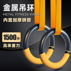 Metal Pull-Up Rings for Home Fitness, Circular Adult Indoor Pull-Up Rings, Spinal Traction and Stretching Training Equipment